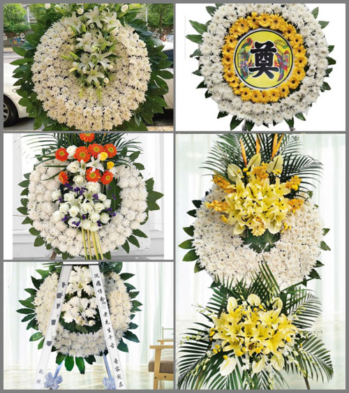 湖北襄阳市谷城县茨河镇承恩寺村花圈速递